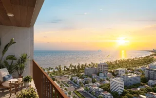 Chiêm ngưỡng bình minh trên biển Mỹ Khê từ căn hộ cao cấp Sun Costa Residences Đà Nẵng.