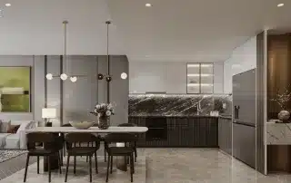 Không gian sống tinh tế và hiện đại tại LUMIÈRE Midtown, mang đến trải nghiệm sống đẳng cấp giữa lòng TP.HCM.