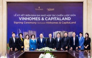 Lễ ký kết hợp tác giữa Vinhomes và CapitaLand, đánh dấu cột mốc The Fullton CapitaLand tại Hưng Yên.