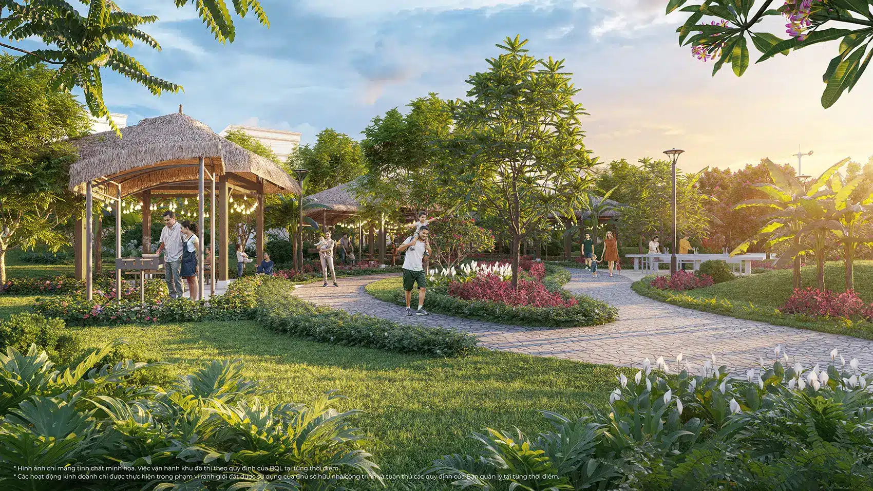 Không gian xanh mát và tiện nghi tại Vinhomes Green City, nơi cư dân tận hưởng cuộc sống an lành.